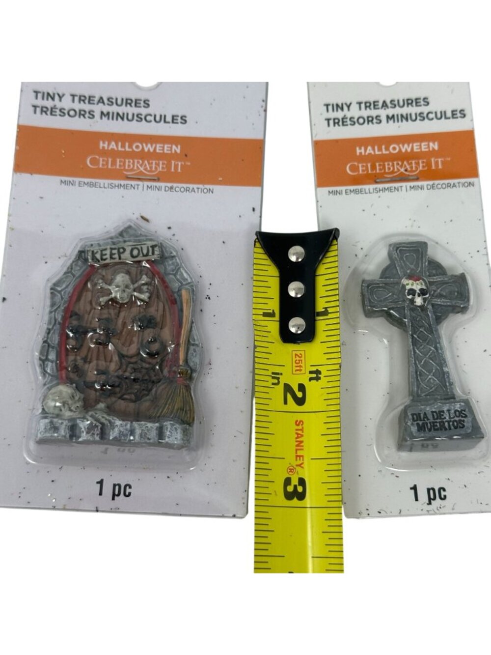 Halloween Skeletons Tombstones Miniatures Lot Celebrate It Tiny Treasures Decor - Picture 9 of 14